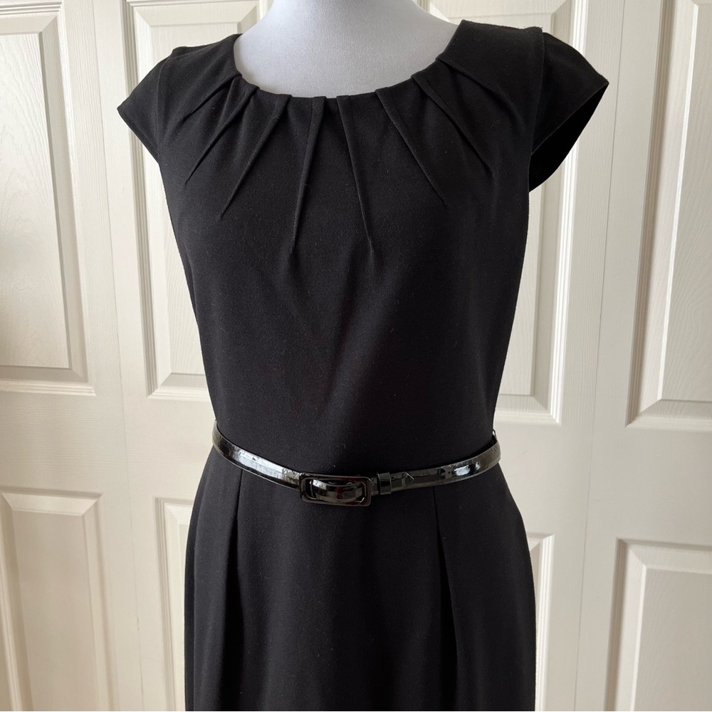 Calvin Klein Black Midi Dress with Belt